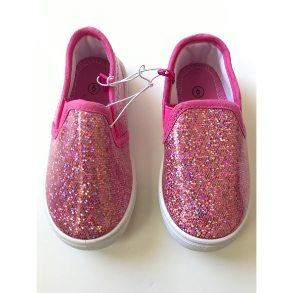 Swiggles Toddler Girls Pink Sparkly Slip on Sneakers Size 6 - Picture 6 of 6